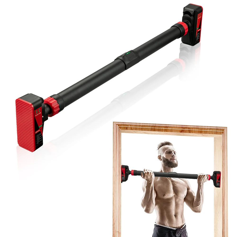 Pull Up Bar for Doorway, Chin Up Bar With Level Meter and Adjustable Width,No Screws Needed, Weight Capacity 440 LBS