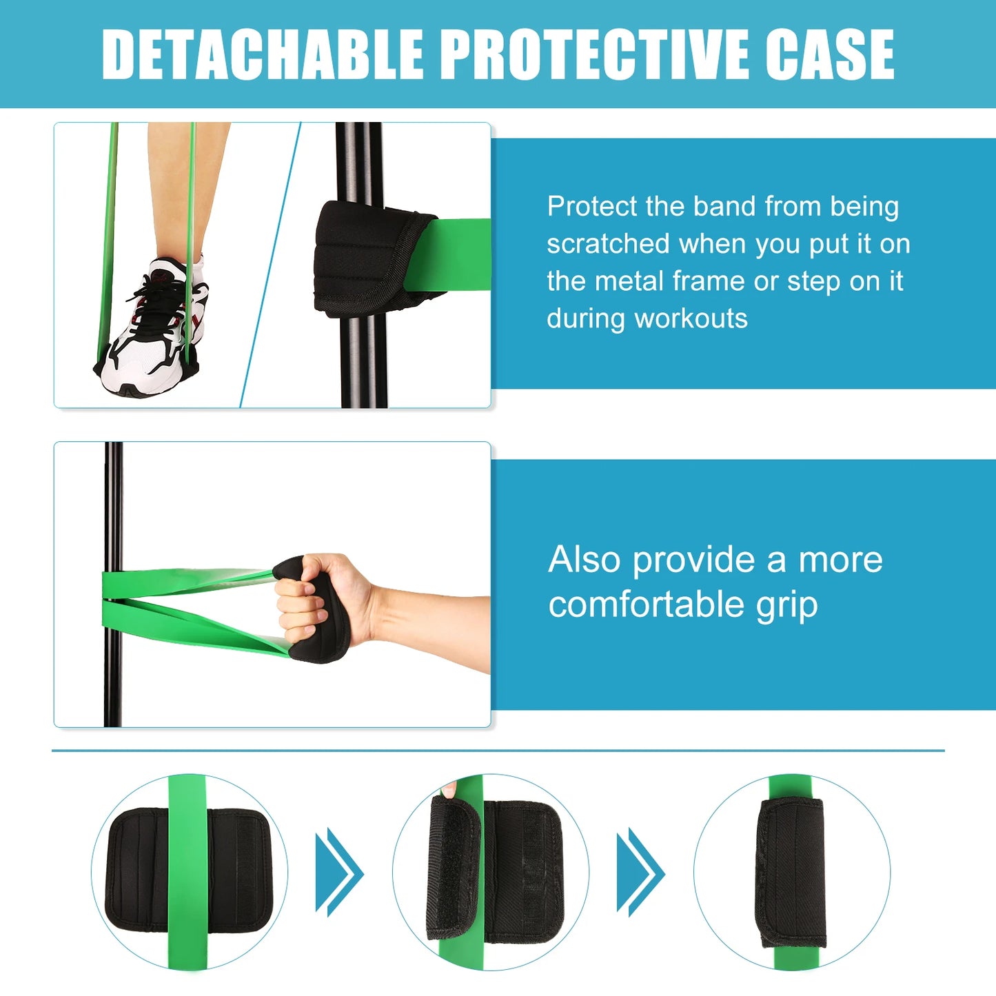 5 Packs Pull Up Assist Bands Set Resistance Loop Bands Powerlifting Exercise Stretch Bands with Door Anchor and Handle Pull Rope
