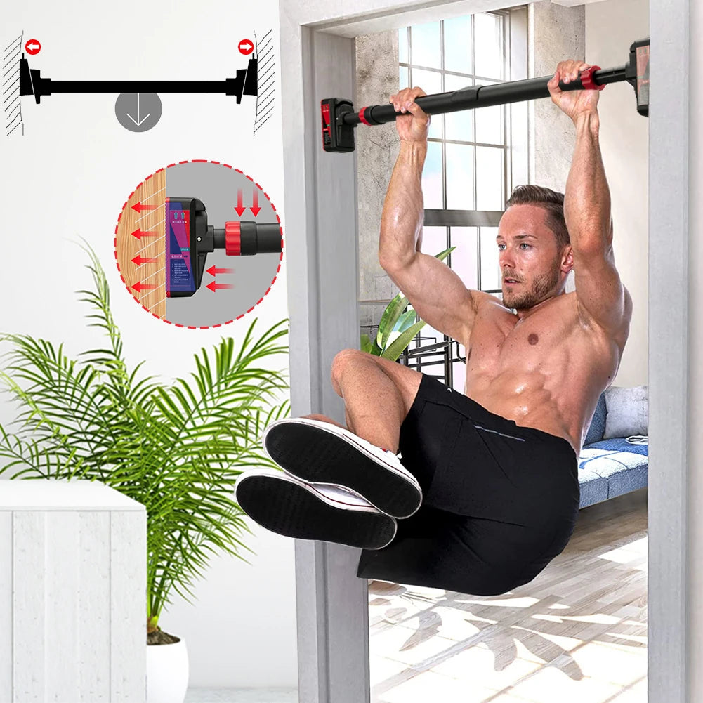 Pull Up Bar for Doorway, Chin Up Bar With Level Meter and Adjustable Width,No Screws Needed, Weight Capacity 440 LBS