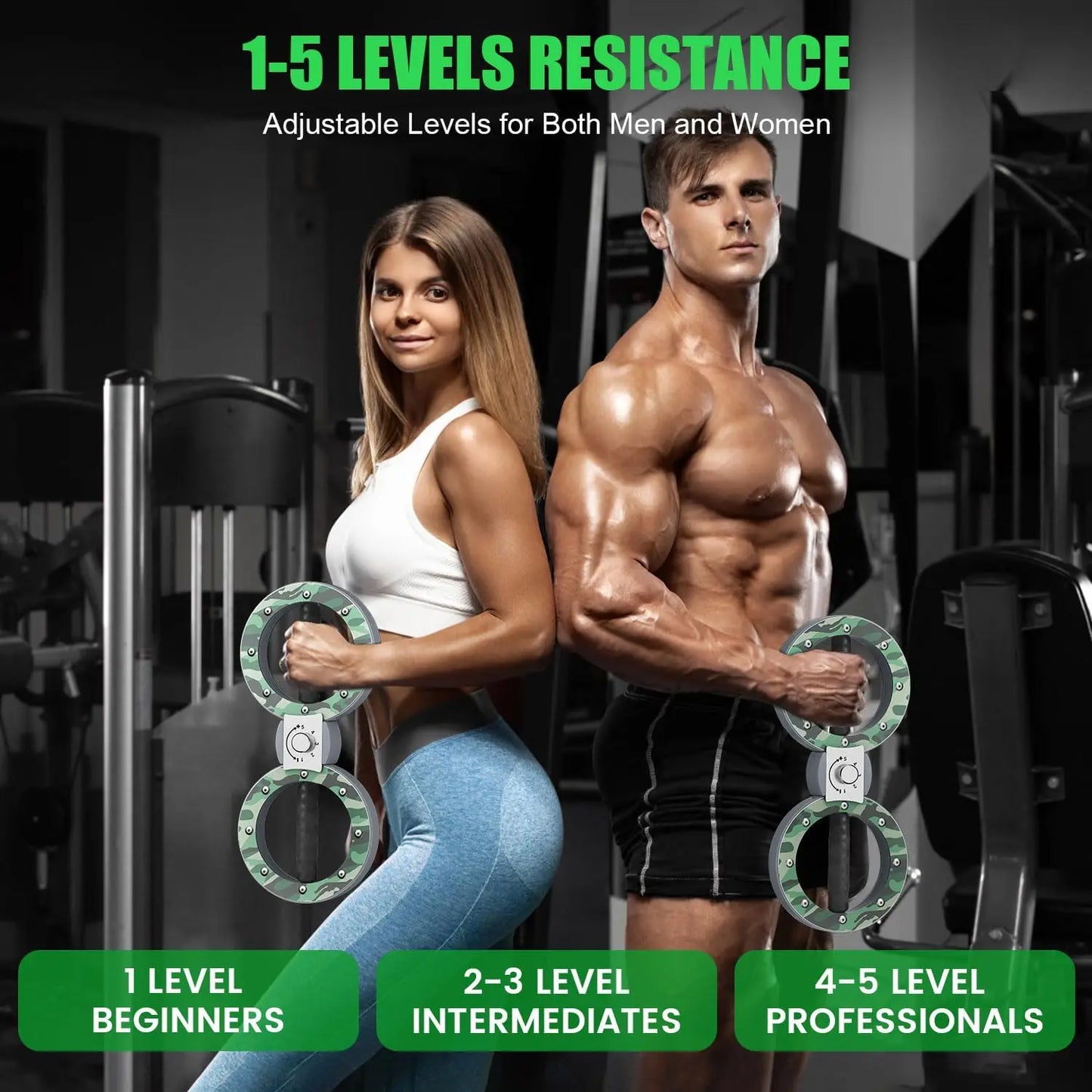 Burn Machine - Arm Exercise Equipment with 12LB Adjustable Resistance,Forearm Strength Trainer for Men&Women with 360 Degree Rot