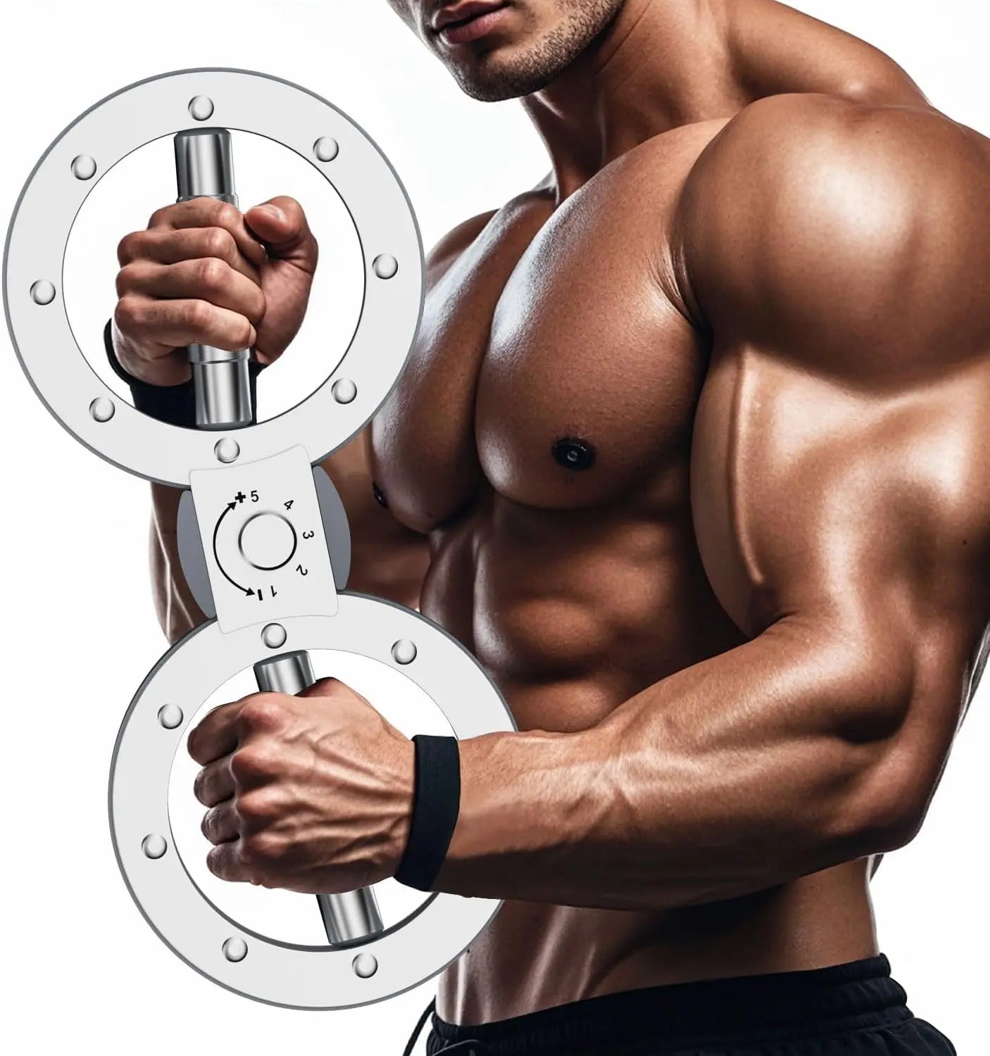 Burn Machine - Arm Exercise Equipment with 12LB Adjustable Resistance,Forearm Strength Trainer for Men&Women with 360 Degree Rot
