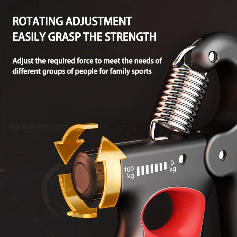 5-100kg Adjustable Grip Strength Device for Rehabilitation Training, Muscle Enhancement, Strength Training, Grip Strength Device